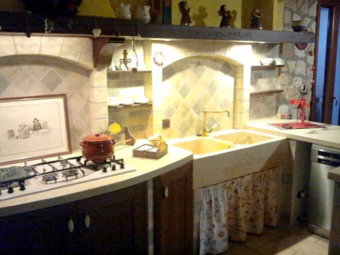 Cucina in muratura per interni