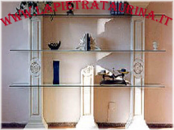 pareti attrezzate e vetrine espositive divisorie